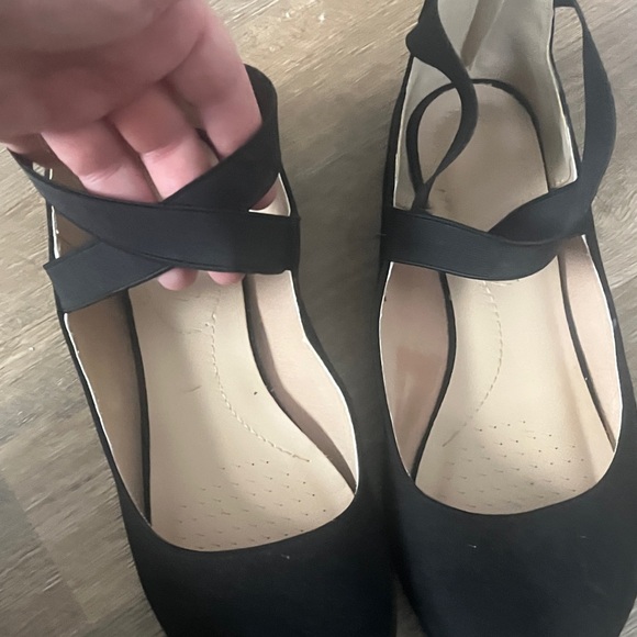 Dream Pairs Women's Black Ankle Strap Flats 9.5 - Picture 2 of 5